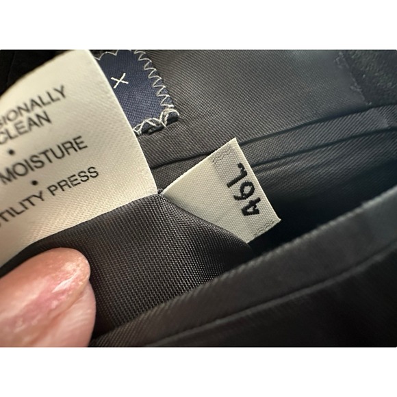 Cremieux Loro Piana Blazer Jacket Blue‎ 100% Wool Size 46L Men's Suit #HR-2 - Picture 8 of 12